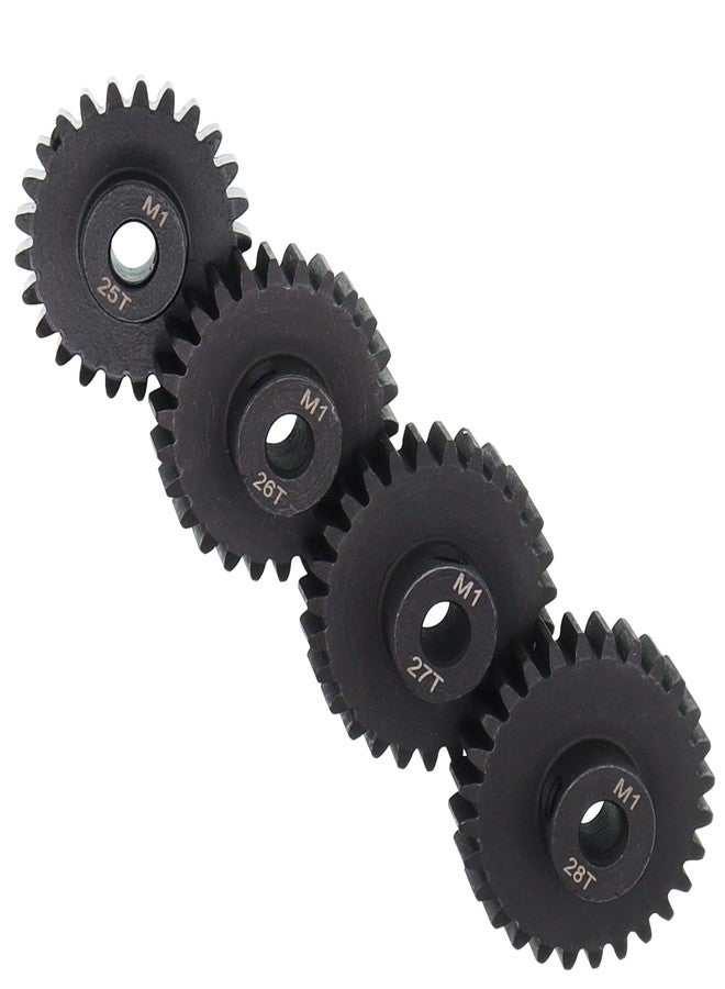 Treehobby 4PCS Metal Steel M1 Pinion Gear Sets 25T 26T 27T 28T fit 5mm RC Motor Shaft Gears Compatible with Arrma Traxxas Axial HSP Redcat Losi 1/8 1/10 Scale RC Car Truck Buggy - Image 3